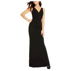 Emerald Sundae Cut-Out Back Plunging Maxi Dress